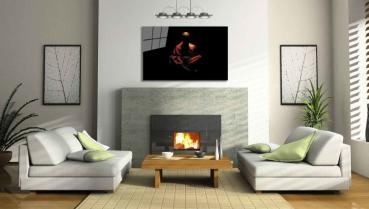 Meditating monk Art Design rectangular special Glass Picture!